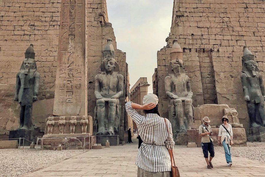 Karnak Temple Female Traveler