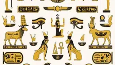 Ancient Egyptian hieroglyphic symbols were a complex writing system used to represent sounds, words, and meanings in historic texts.