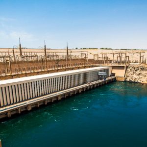 A Monumental Structure Along The Nile, The Aswan High Dam In Egypt Generates Hydroelectric Power And Has Mitigated Flooding.