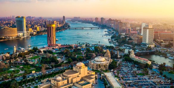 Cairo, Egypt, the bustling capital city known for its rich history, vibrant culture, and iconic landmarks like the Pyramids of Giza.