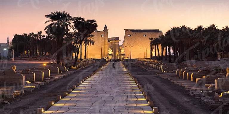 luxor temples sunset