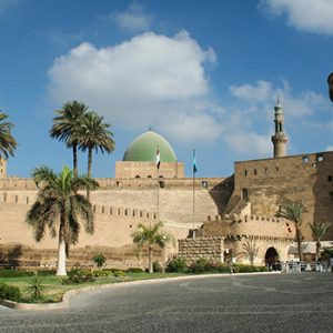 Salah El-Din Citadel in Cairo: a majestic 12th-century fortress featuring stunning medieval architecture and panoramic city views.