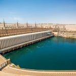 Aswan High Dam with a large body of water