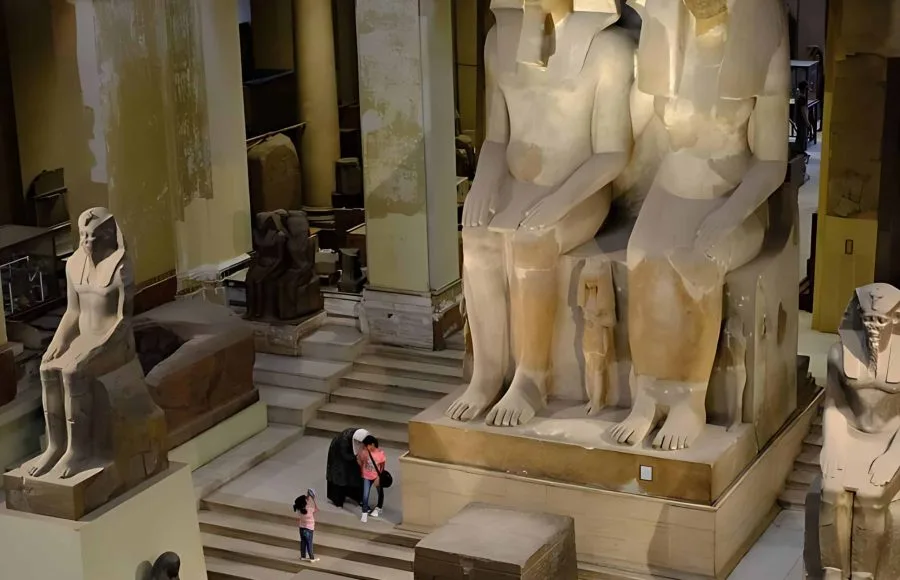 Egypt Cairo – The Egyptian Museum interior of Egyptian Museum