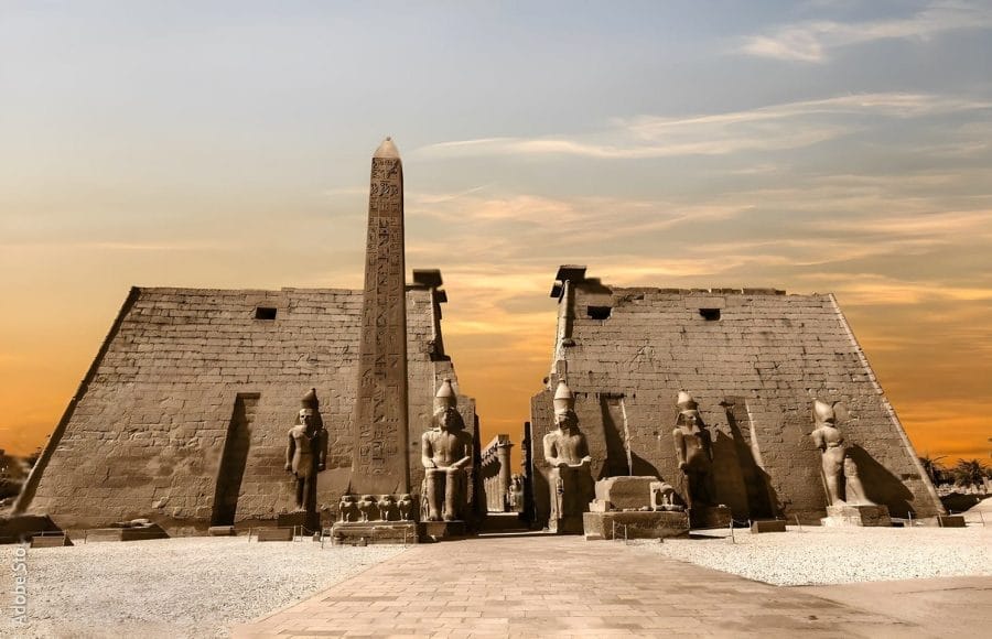 Entrance-to-Luxor-Temple-at-Sunset-Tripidays-Egypt-Tours