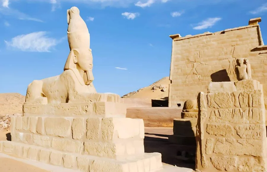 Sphinx-of-Ramesses-ii-at-Wadi-el-Sebua-Temple-Tripidays-Egypt-Tours