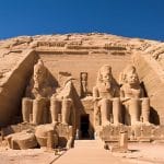 Colossal statues of Ramses II at the majestic Abu Simbel Temple Egypt UNESCO World Heritage Site