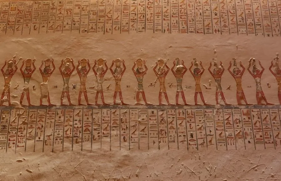 mural-paintings-in-ramses-v-and-ramses-vi-tomb-kv9-in-valley-of-the-kings-Tripidays-Egypt-Tours