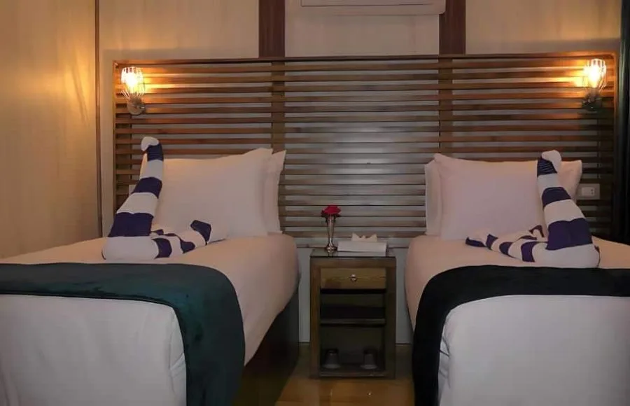 Double-Beds-Room-Bens-Hotel-Dahabiya-Nile-Cruise