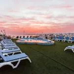 The expansive sun deck of the Blue Shadow 2 Nile Cruise.
