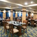 Spacious dining area on the ms blue shadow II nile cruise.