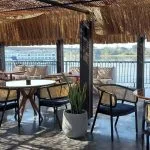Shaded Outdoor Dining Area on MS Le Fayan Nile Cruise.