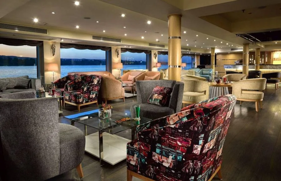 MS Acamar Nile Cruise, showing the ship's interior lounge