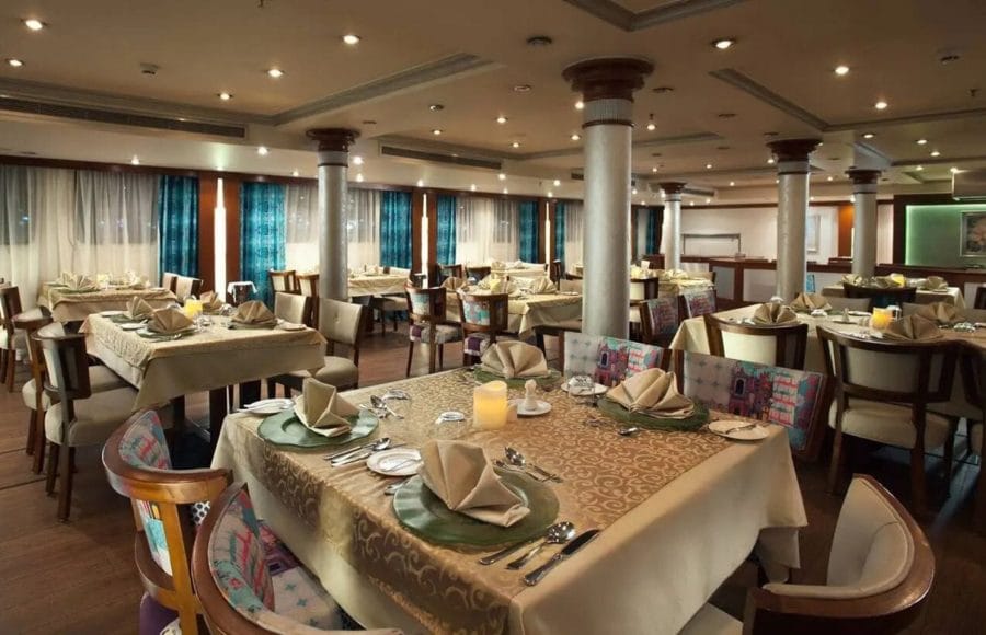 Dining area on the MS Acamar Nile Cruise