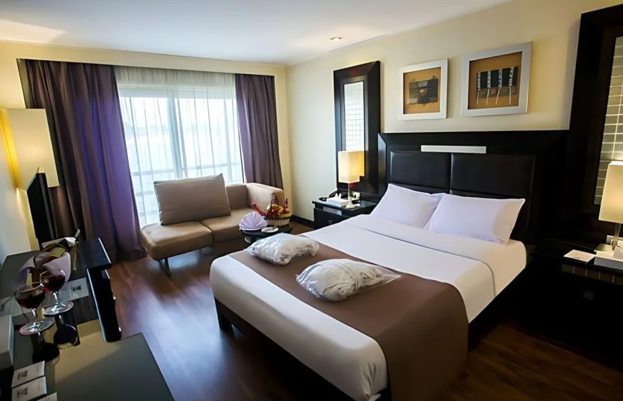 A spacious double bed cabin on the MS Concerto Nile Cruise.