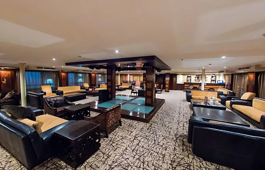 A reception and lounge area of the MS Concerto.