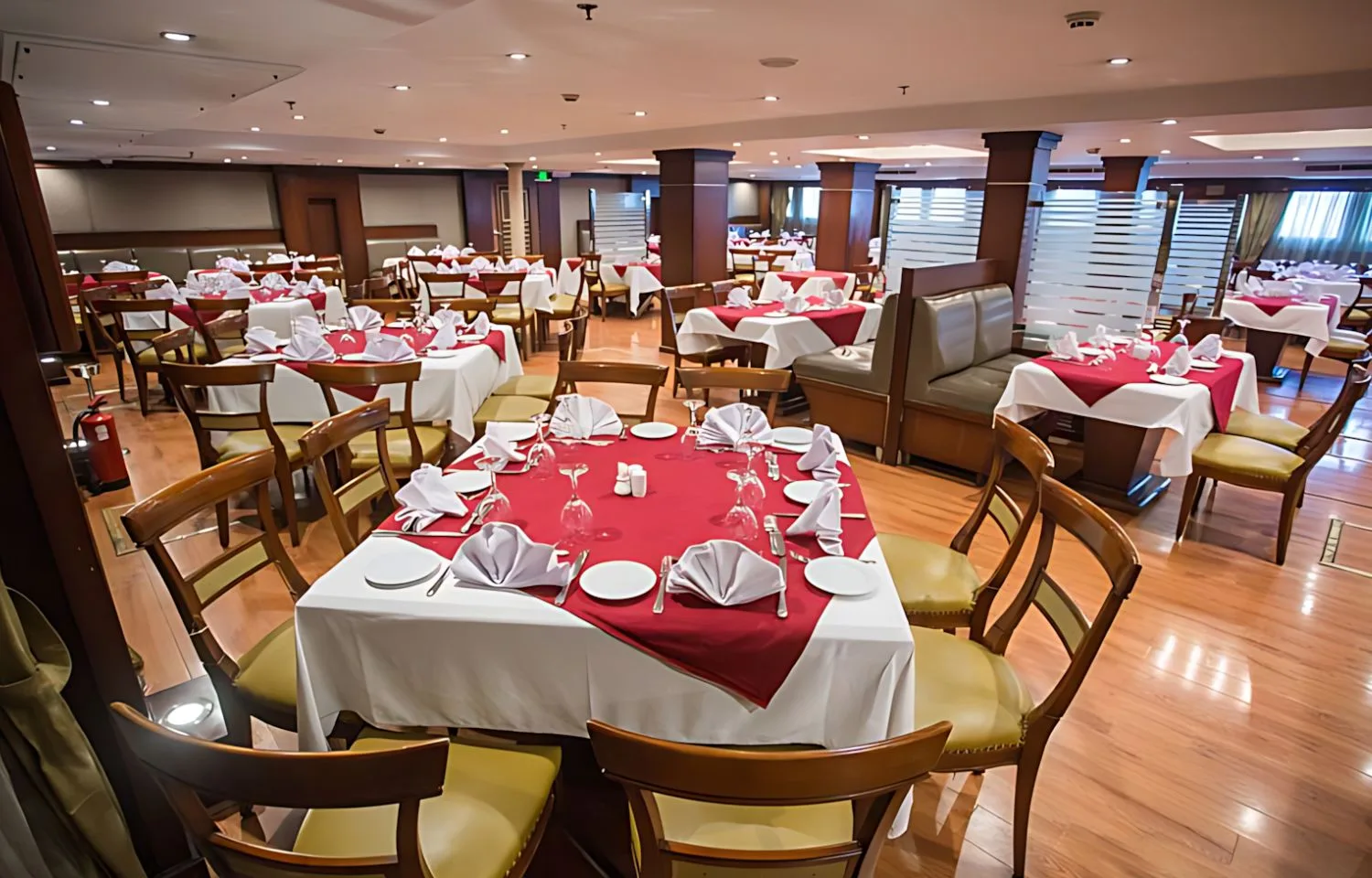 The main restaurant on the MS Concerto I Nile Cruise.
