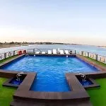 The rooftop pool of the MS Concerto II Nile Cruise.