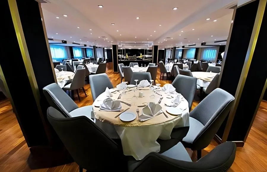 The elegant restaurant on the MS Concerto II Nile Cruise.