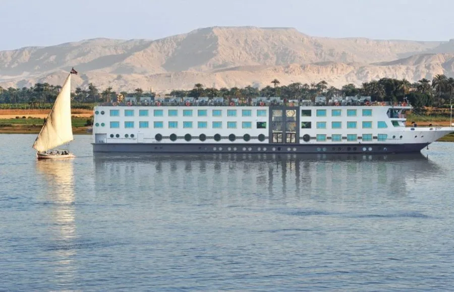 The MS Esplanade Nile Cruise ship on the river.