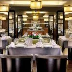 The elegant restaurant on the Esplanade Nile Cruise.