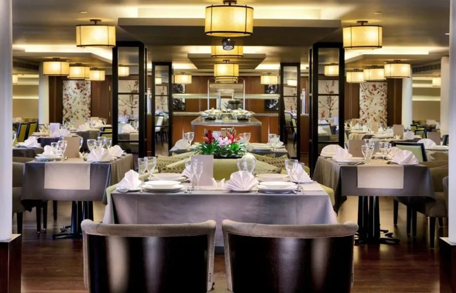 The elegant restaurant on the Esplanade Nile Cruise.