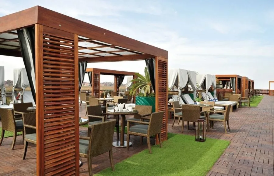 The sun deck on the Esplanade Nile Cruise.