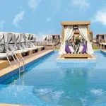 The swimming pool on the Esplanade Nile Cruise.