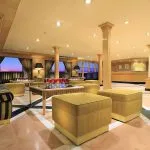 The elegant lobby of the MS Crown Emperor Nile Cruise.