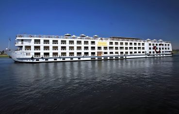 The Iberotel Crown Emperor Nile Cruise ship on the Nile River.