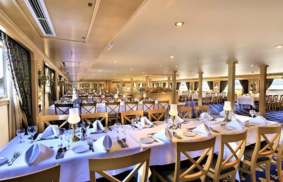 Restaurant on the Iberotel Crown Emperor Nile Cruise.