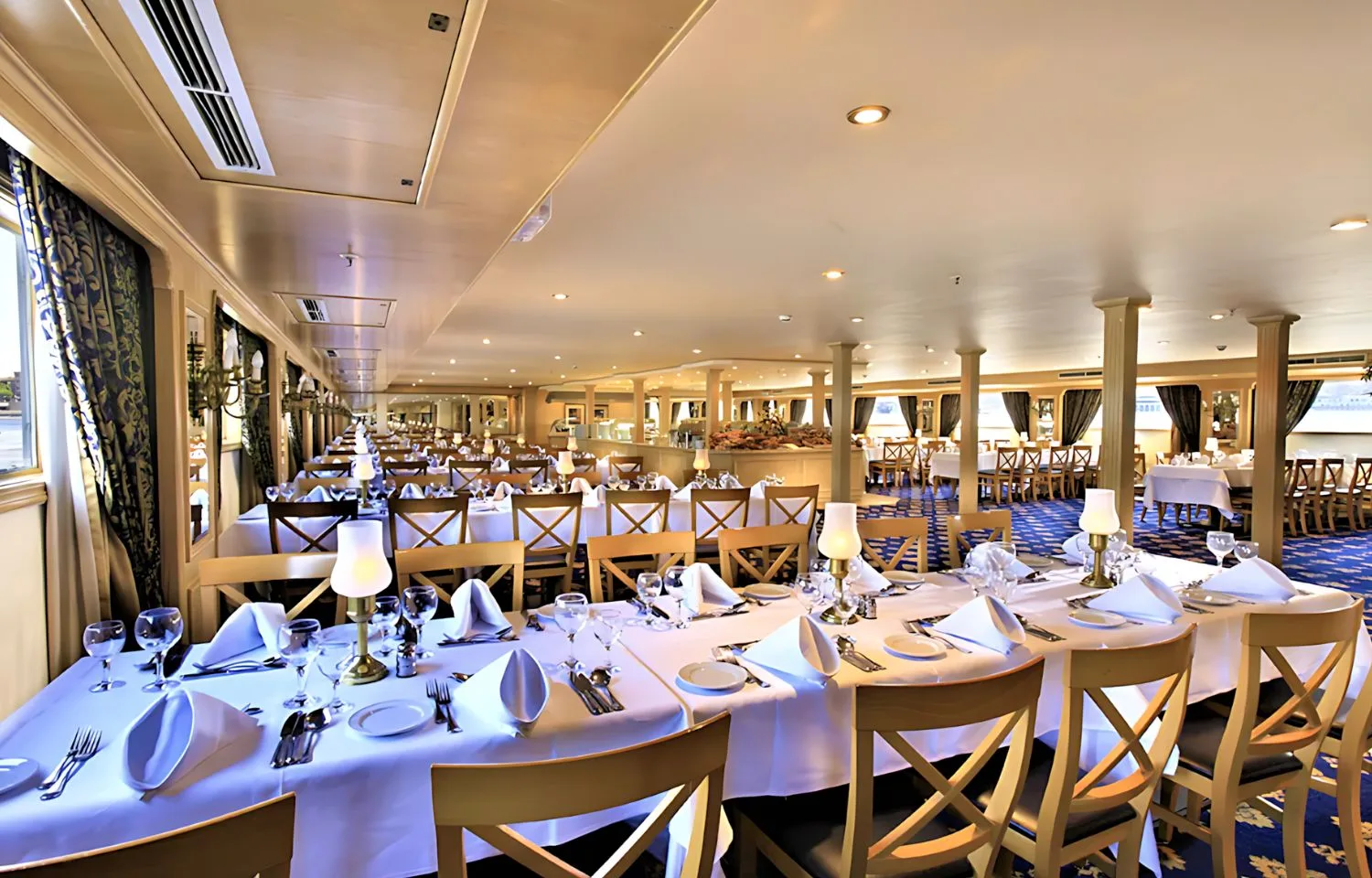 Restaurant on the Iberotel Crown Emperor Nile Cruise.