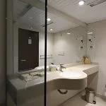 A modern bathroom on the MS Iberotel Crown Empress Nile Cruise.