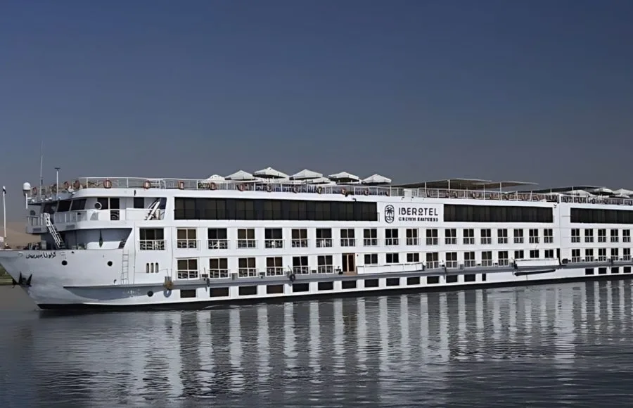 The Iberotel Crown Empress Nile Cruise ship on the Nile River.