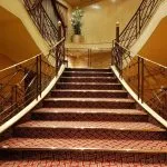 The grand staircase entrance of the Ms Crown Jubilee Nile Cruise.