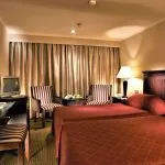 Cabin with twin beds on the Jaz Crown Jubilee Nile Cruise.