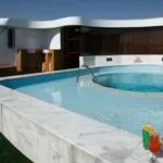 The swimming pool on the Jaz Monarch Nile Cruise.