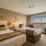 Twin cabin on the Jaz Nile Monarch with a Nile view.