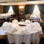 The elegant restaurant on the MS Jaz Crown Prince Nile Cruise.