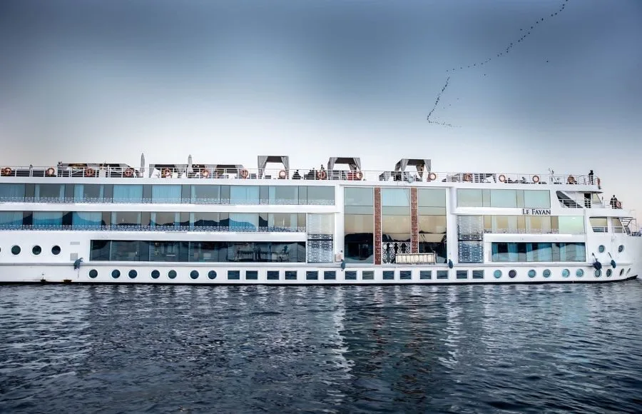 MS Le Fayan ship cruising on the Nile River.