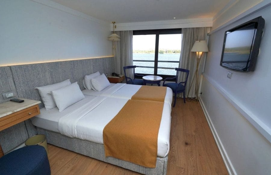Luxurious Twin Bed Cabin on Le II Fayan Nile Cruise.