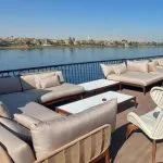 Comfortable Sun Deck Lounge Area on MS Le Fayan II Nile Cruise