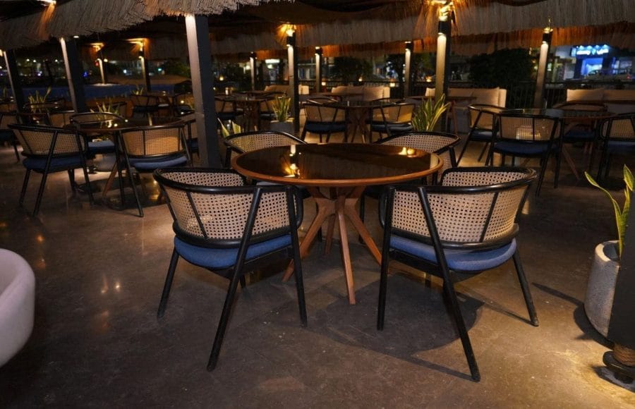 Dining Area on the Sun Deck of MS Le Fayan II Nile Cruise
