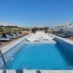 Luxurious Swimming Pool on the Sun Deck of MS Le Fayan II Nile Cruise.