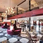 The luxurious lobby on the MS Mayfair Nile Cruise.