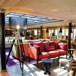 The luxurious lounge on the Mayfair Nile Cruise.