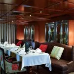 The elegant dining room on the MS Mayflower Nile Cruise.