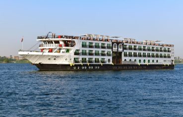 The MS Mayflower Nile Cruise ship on the river.