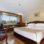 A cozy double cabin with river view window aboard the MS Medea Nile Cruise