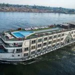 MS Princess Sarah 1 Nile Cruise ship sailing on the river.